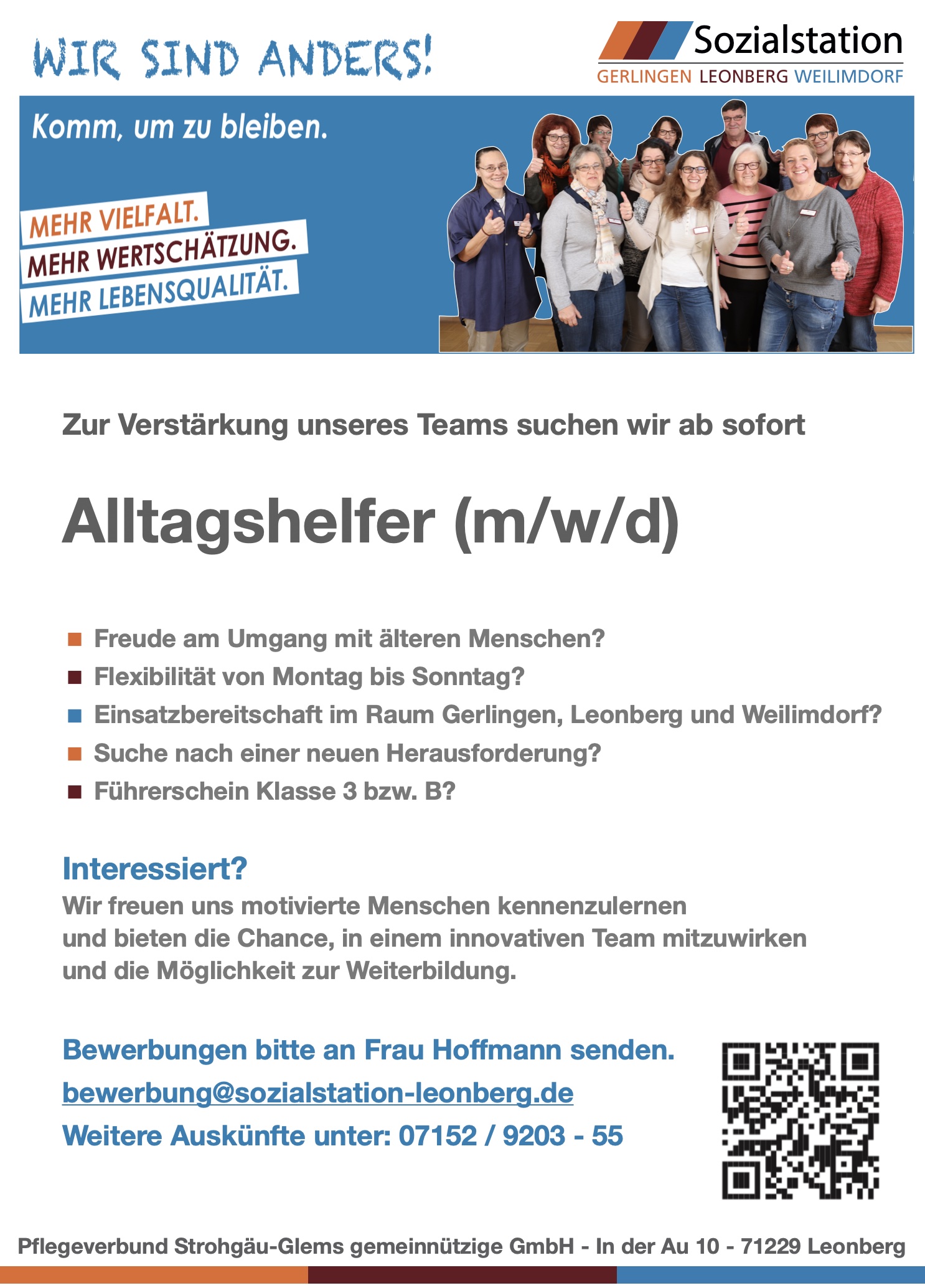 Stellenanzeige ATH Leonberg